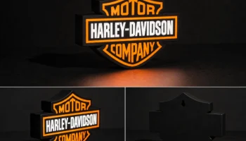 Светодиодный короб Harley Davidson | Многоцветная 3D-печ... 1
