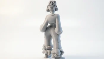 Наушники Фигурка девушки Женский персонаж 3D-печать 3