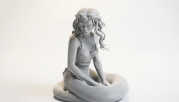 Фигурка девушки-змеи, фэнтезийный персонаж, 3D-печать 1
