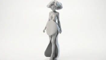 Красивое платье, женская фигурка, женская фигура, 3D-печа... 1