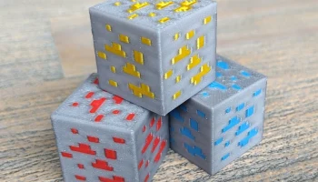 Блок руды Minecraft, двухцветный