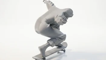 Фигурка девушки-скейтбордиста, женская фигурка, 3D-печать 2
