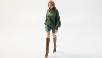 Модная фигурка девушки в свитере, женская 3D-печать