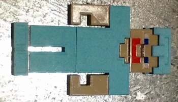 Магнит с персонажем Minecraft со сменной одеждой и волоса... 1