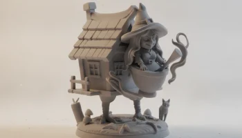 Фигурка "Куриная хижина Бабы Яги", 3D-печать 1
