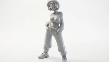 Наушники Фигурка девушки Женский персонаж 3D-печать 1