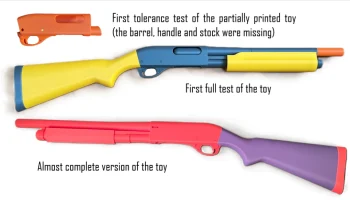 Рабочее помповое ружье TOY - 100% напечатано на 3D-принте... 4
