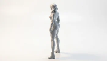 Спортивная женская фигурка девушки из спортзала 3D для п... 3