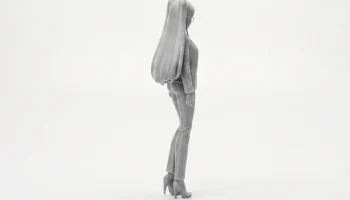 Фигурка ботанистой девушки, женский персонаж, 3D-печать 3