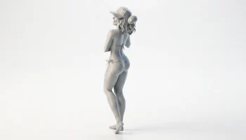 Фигурка девушки с бейсбольной битой, женская фигура, 3D-... 4