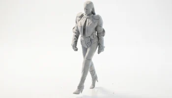 Фигурка девушки-байкера женского персонажа для 3D-печати 1