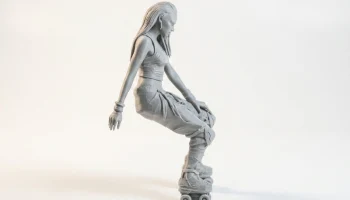 Фигурка фигуристки-дерби на роликах, женская, для 3D-печати 2