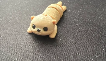 Маленькая милая Flexi Otter, шарнирное животное в стиле ... 1
