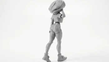 Фигурка девушки-бейсболистки, женский спорт, 3D-печать 3