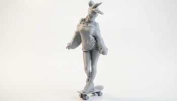 Фигурка девушки-скейтбордиста. Женская фигура для 3D-печ... 1