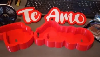 Te Amo- световой короб 2