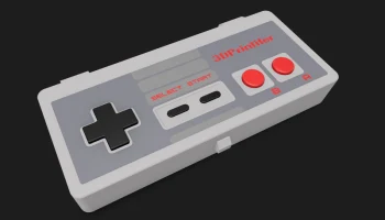 Коробка для печати в форме контроллера NES...