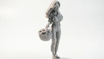 Фигурка девушки с фермы, женский персонаж, 3D-печать 2