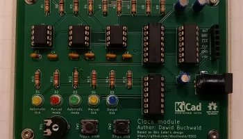 Нижняя часть модуля PCB Clock V1.1 от Дэвида Бухвальда. 1