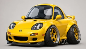 Карикатура на Mazda RX-7 FD 1993 года Карикатура на Mazda RX-7 FD 1993 года