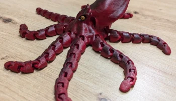 Реалистичный осьминог с более длинными магнитными руками.... 1
