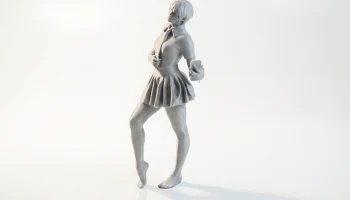 Фигурка девушки-селфи, женский персонаж, 3D-печать 1