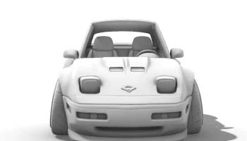 Карикатура на Chevrolet Corvette C4 ZR-1 1990 года 4