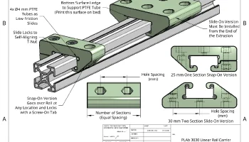 PLAb 3030 Extrusion Linear Carrier