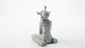 Фигурка девушки-оленя женского персонажа для 3D-печати 4