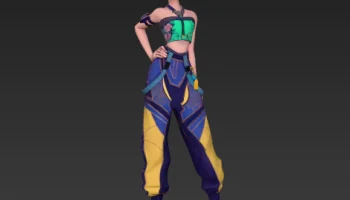 Zoey_singer_group_band_Kpop_demon Hunters_huntrix_3d_stl...