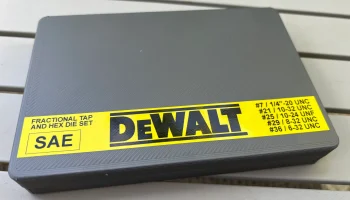 Набор дробных метчиков и шестигранных матриц DeWALT SAE 2