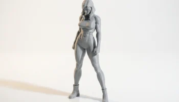 Спортивная женская фигурка девушки из спортзала 3D для п... 1