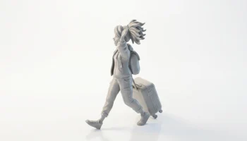 Фигурка девушки-путешественницы, женский персонаж, 3D-пе... 4