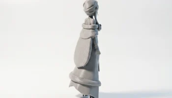 Рождественская фигурка девушки аниме женская 3D-печать 3