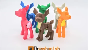 Низкополигональная головоломка с олененком.........