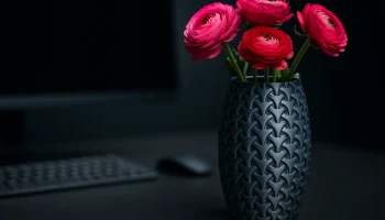 Ваза из плетения интерлок - ботанический шик - домашний д... 5