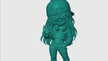Фигурка-брелок Skeleton Rebel Girl 5