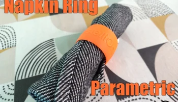 Personalized Napkin Ring - Parametric Personalized Napkin Ring - Parametric