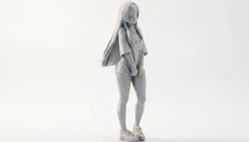 Фигурка девушки аниме женского персонажа для 3D-печати 2