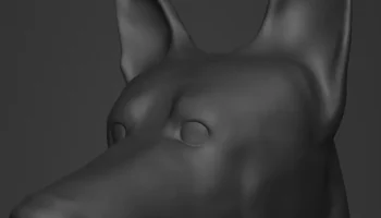 Собака, смоделированная в Blender