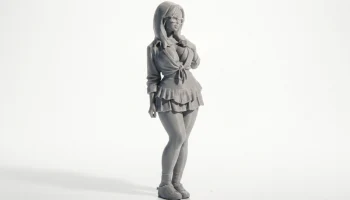Фигурка девушки аниме женского персонажа для 3D-печати 2