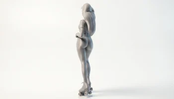 Фигурка фигуристки-дерби на роликах, женская, для 3D-печати 4