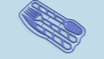 Комплект одноразовых ложек-вилок в кейсе 0