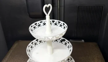 Трехъярусная подставка для десертов с ручкой в ​​форме се... 2