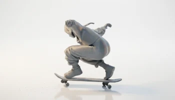 Фигурка девушки-скейтбордиста, женская фигурка, 3D-печать 3