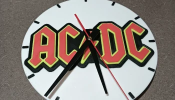 часы acdc рок-н-ролл многоцветные