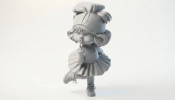 Фигурка девушки FU, женский персонаж, 3D-печать 1