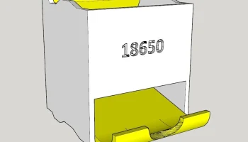 Доступен отсек для батареек 18650