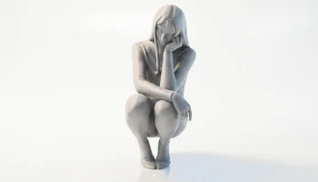 Фигурка "Красивая девушка на корточках" Женская 3D-печать 1
