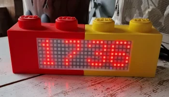 Часы Lego NeoPixel с термометром